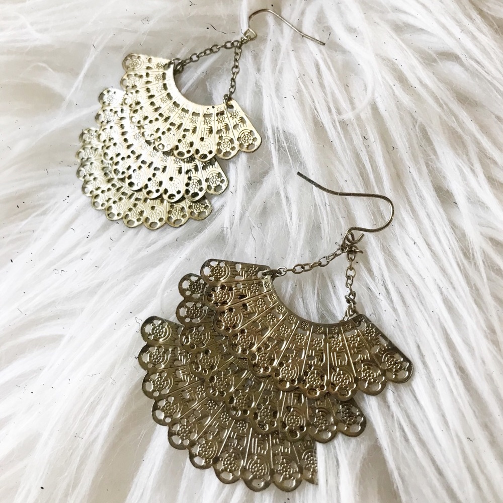 Gold earrings